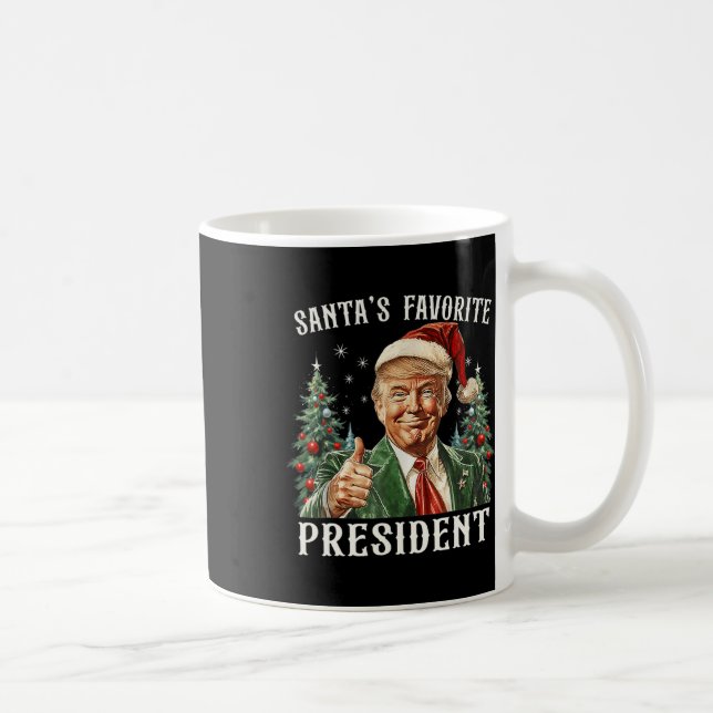 Santa's Favourite President Funny Trump Christmas  Coffee Mug (Right)