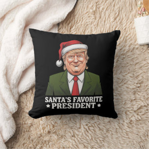 Santa's Favourite President Funny Trump Christmas Cushion