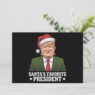 Santa's Favourite President Funny Trump Christmas Holiday Card