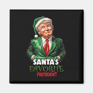 Santas Favourite President Funny Trump Christmas Magnet