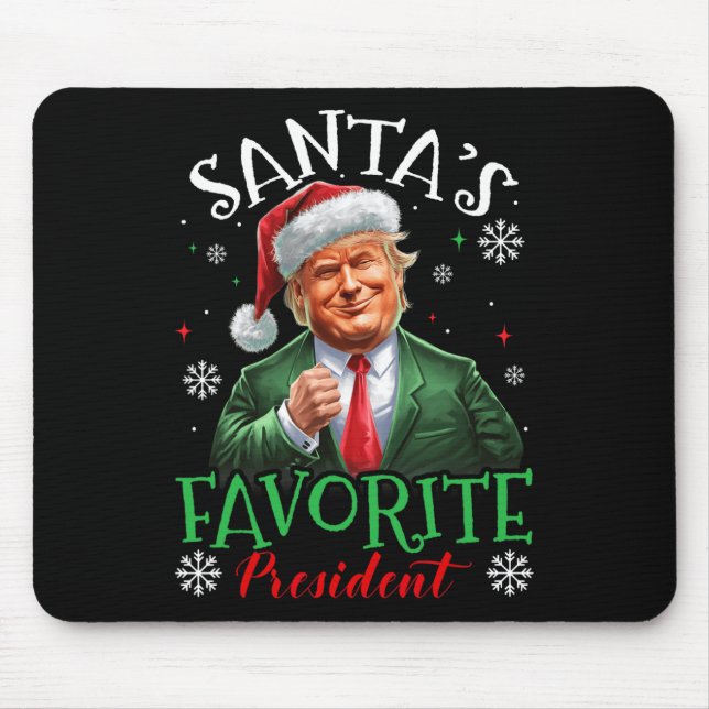 Santa's Favourite President Funny Trump Christmas  Mouse Mat (Front)