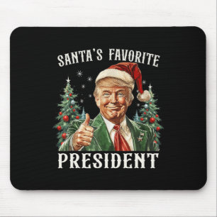 Santa's Favourite President Funny Trump Christmas Mouse Mat