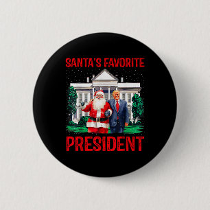 Santa's Favourite President Santa Trump Dance Funn 6 Cm Round Badge