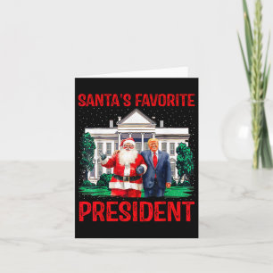 Santa's Favourite President Santa Trump Dance Funn Card
