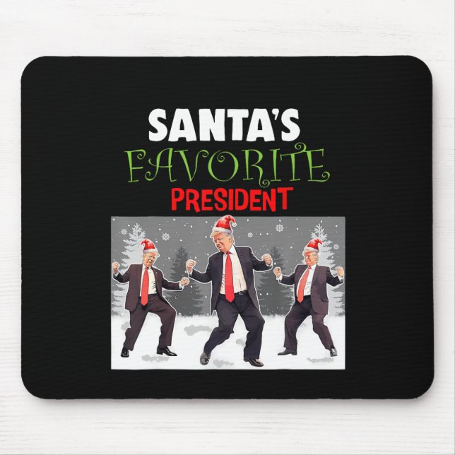 Santa's Favourite President Santa Trump Dance Funn Mouse Mat (Front)