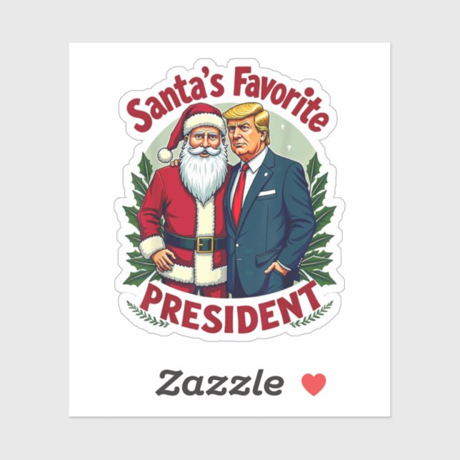 Santa's Favourite President Trump Christmas  (Sheet)