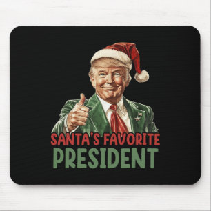 Santa's Favourite President Trump Christmas 2024 Mouse Mat