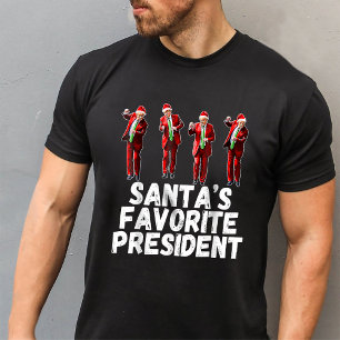 Santa's Favourite President Trump Dance Santa Hat T-Shirt