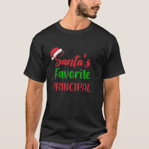 Santas Favourite Principal Funny Christmas T-Shirt