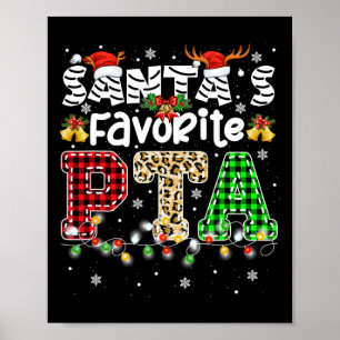 Santa's Favourite PTA Christmas Physical Therapist Poster