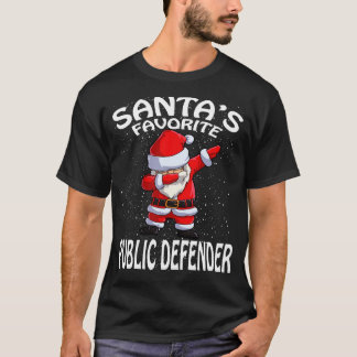 Santas Favourite Public Defender Christmas T-Shirt