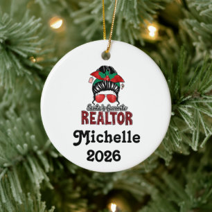 Santa's Favourite Realtor Ceramic Tree Decoration