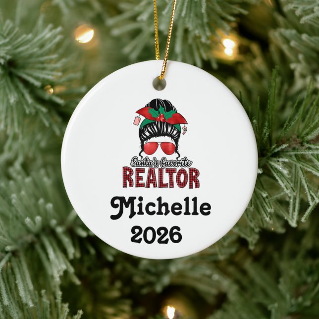 Santa's Favourite Realtor Ceramic Tree Decoration (Tree)