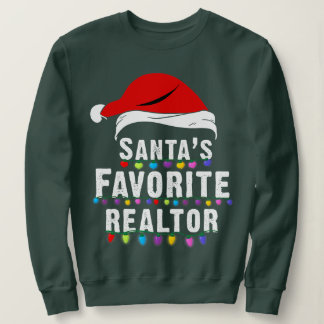 Santa's Favourite Realtor Christmas Real Estate Ag Sweatshirt