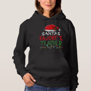 Santa's Favourite Realtor Christmas Santa Hat Ligh Hoodie