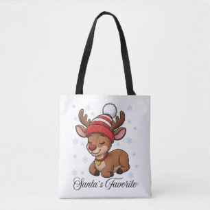 Santa's Favourite Reindeer Christmas All Tote Bag