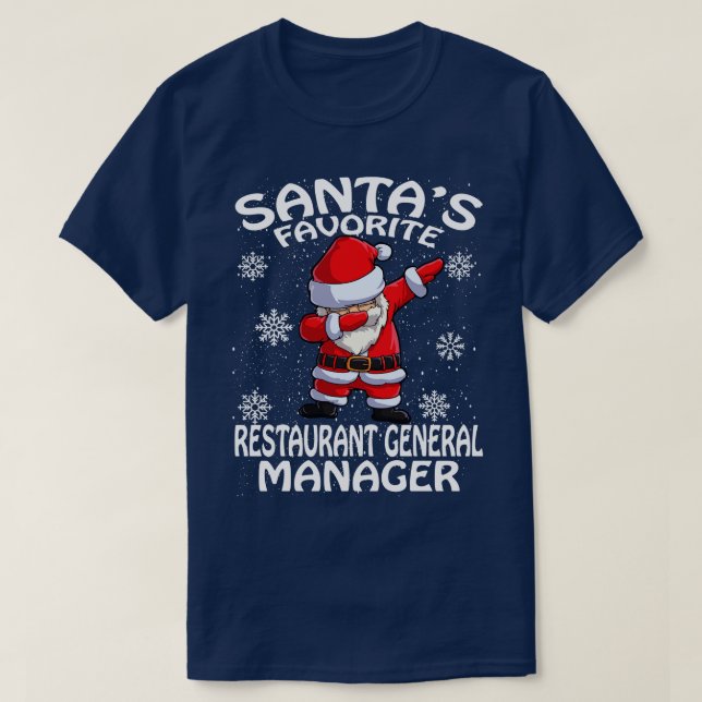 Santas Favourite Restasurant General Manager Chris T-Shirt (Design Front)