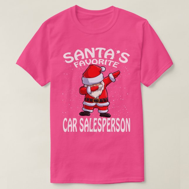 Santas Favourite  Salesperson Christmas T-Shirt (Design Front)