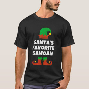 Santas Favourite Samoan Christmas Hat Funny Samoa T-Shirt