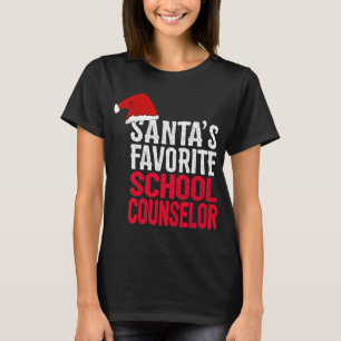 Santa's Favourite School Counsellor Cute Christmas T-Shirt