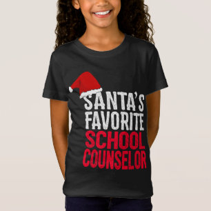 Santa's Favourite School Counsellor Cute Christmas T-Shirt