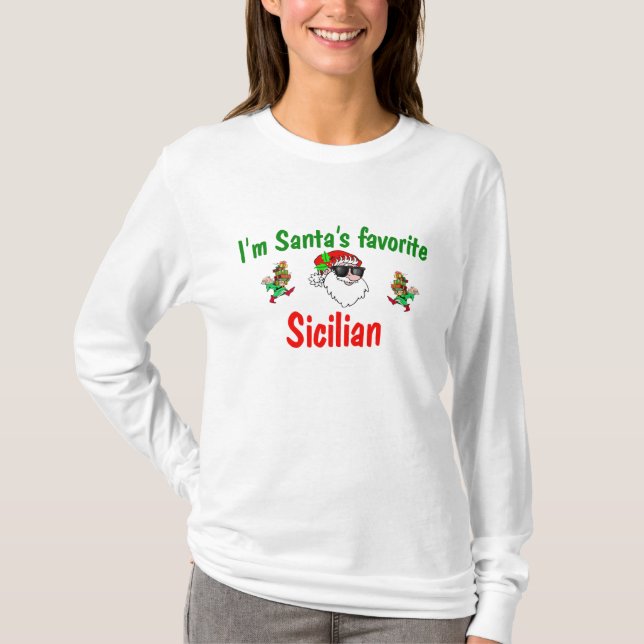 Santa's Favourite Sicilian T-Shirt (Front)