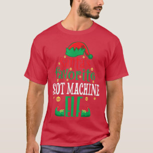Santas Favourite Slot Machine Elf Christmas Matchi T-Shirt