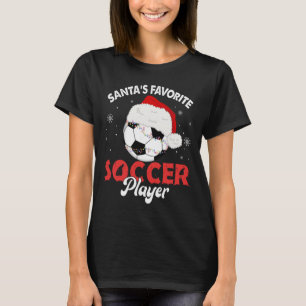 Santa's Favourite Soccer Player Christmas Pyjamas T-Shirt