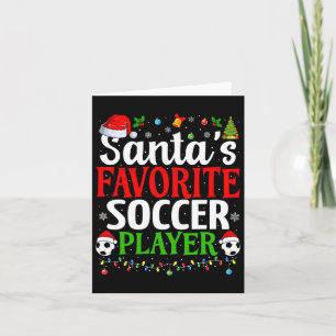 Santa's Favourite Soccer Player Xmas Funny Christm Card