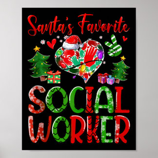 Santas Favourite Sogovernment Agencyl Worker Merry Poster