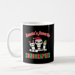 Santa'S Favourite Sonographer Xmas Ultrasound Tech Coffee Mug