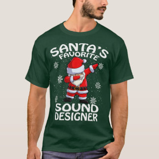 Santas Favourite Sound Designer Christmas T-Shirt