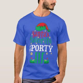 Santas Favourite Sporty Elf Christmas Matching  T-Shirt
