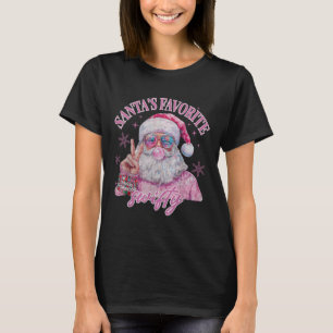 Santa's Favourite Swifty Merry Christmas Groovy Xm T-Shirt