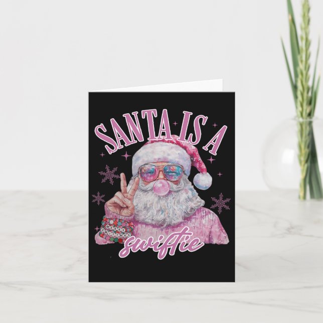 Santas Favourite Swifty Merry Christmas Groovy Xma Card (Front)