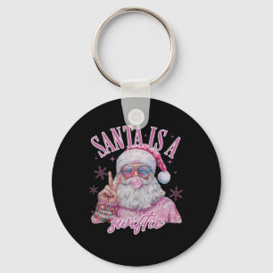 Santas Favourite Swifty Merry Christmas Groovy Xma Key Ring