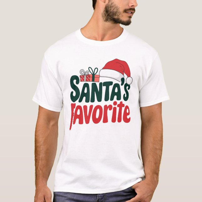 Santa's Favourite t-shirt design (Front)