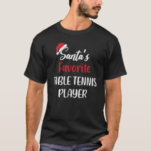 Santas Favourite Table Tennis Player Christmas T-Shirt