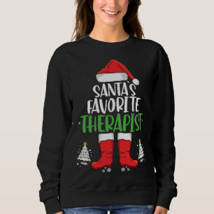 Santa's Favourite Taco Eating Elf Christmas Family Sweatshirt
