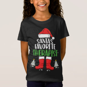 Santa's Favourite Taco Eating Elf Christmas Family T-Shirt