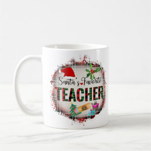 Santa's Favourite Teacher Christmas Appreciation Coffee Mug