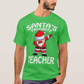 Santas Favourite Teacher Christmas T-Shirt