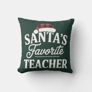 Santa's Favourite Teacher Christmas Teach Students Cushion