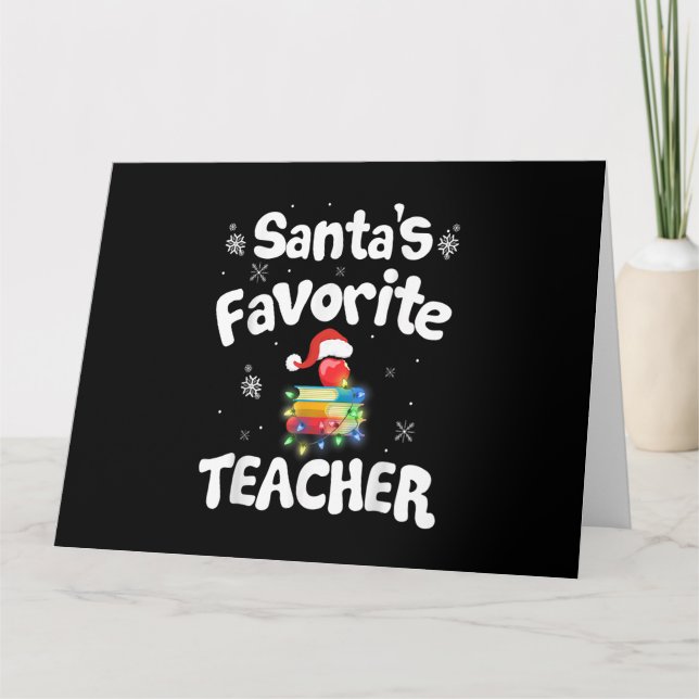 Santa's Favourite Teacher Family Matching Group Ch Card (Front)