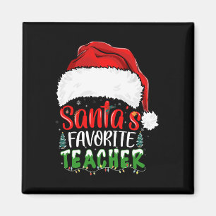 Santa's Favourite Teacher Fun Christmas Teacher Magnet
