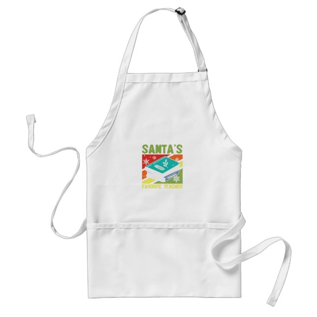 Santa's Favourite Teacher Standard Apron (Front)