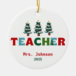 Santa's Favourite Teacher,Teacher Gift Ceramic Tree Decoration