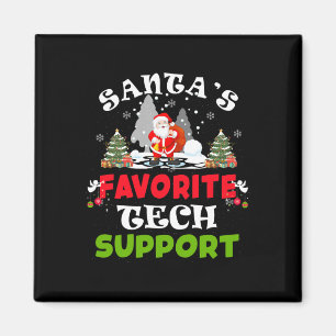 Santa's Favourite Tech Support Funny Christmas Vac Magnet