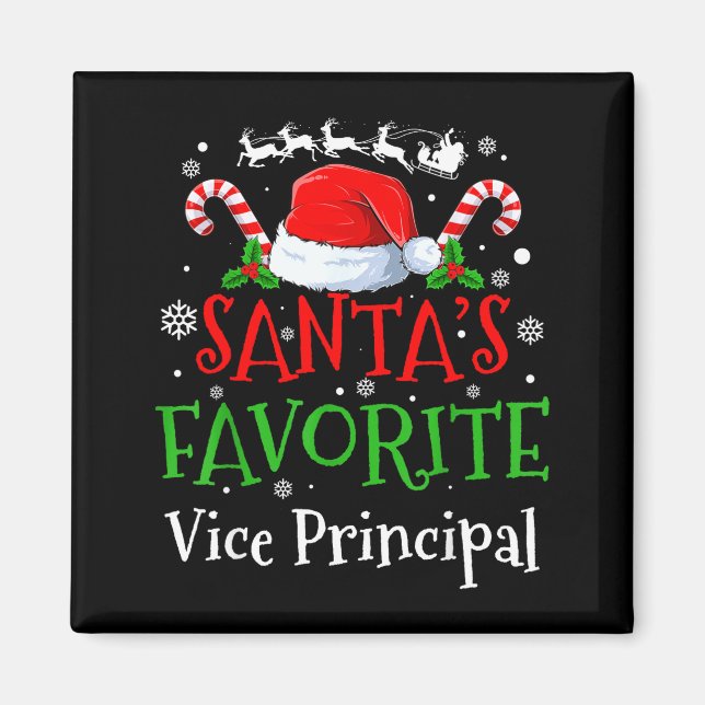 Santa's Favourite Vice Principal Christmas Party  Magnet (Front)