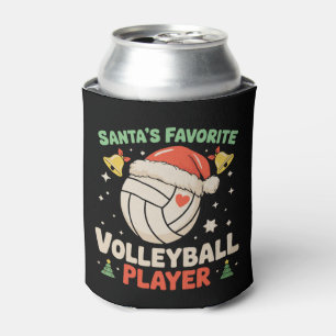 Santa's Favourite Volleyball Player Christmas Xmas Can Cooler